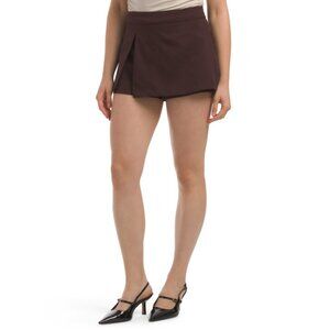 HUNTER & BROWN Burgundy Wrap Mini Skort